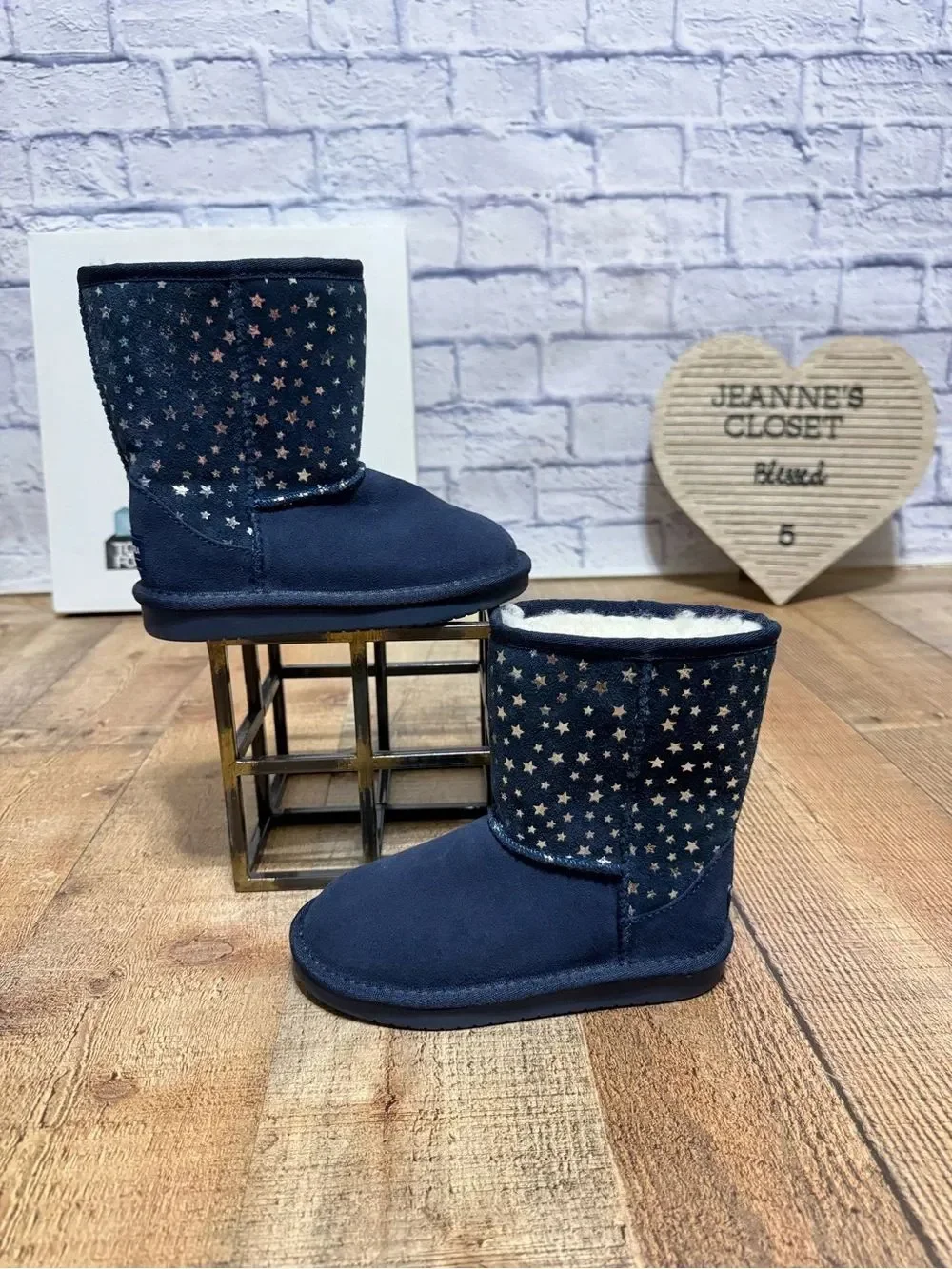 Koolaburra by UGG Kids Koola Short Stars Boots Navy Insignia Size 11